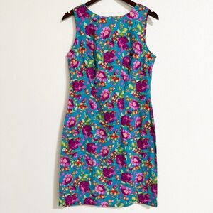 Vintage 90s CDC Floral Sheath Dress